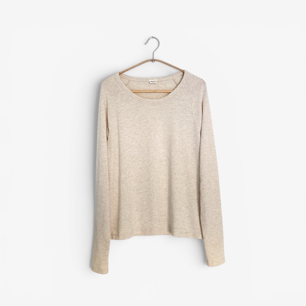 Aritzia Wilfred Free Free Lounge Long Sleeve Heather Bone - Size Small